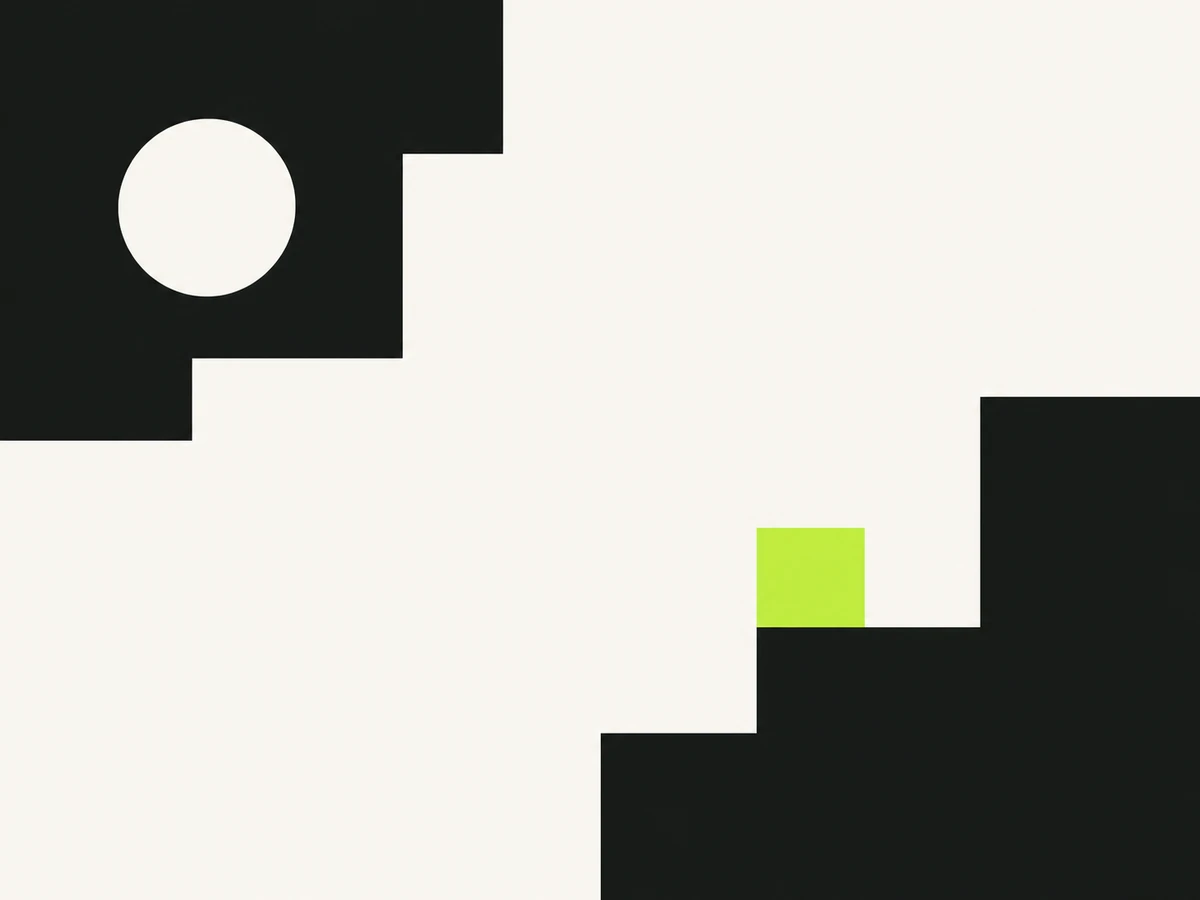 Abstract vector graphic of a connected creative gesture
